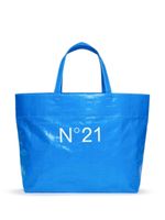 Nº21 Kids sac porté épaule en toile à logo imprimé - Bleu