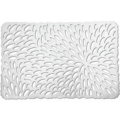1x Rechthoekige placemats glanzend zilver 29 x 44 cm 1x Rechthoekige placemats glanzend zilver 29 x 44 cm
