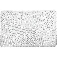 1x Rechthoekige placemats glanzend zilver 29 x 44 cm