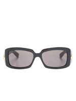 Gucci Eyewear lunettes de soleil rectangulaires à plaque logo - Noir