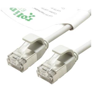 ROLINE GREEN F/UTP DataCenter Patchkabel Cat.6A (Class EA), LSOH, extra dun, grijs, 0,15 m