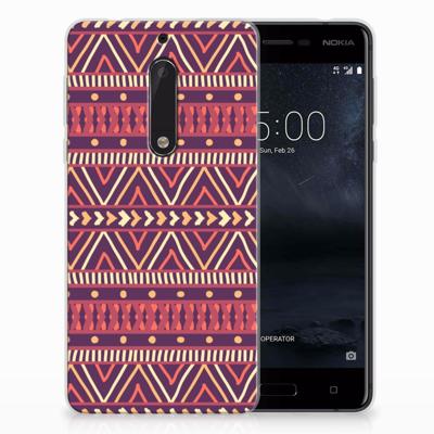 Nokia 5 TPU bumper Aztec Paars Nokia 5 TPU bumper Aztec Paars