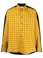 Marni chemise en laine vierge à carreaux - Jaune - thumbnail