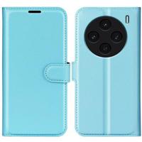 vivo X100 Wallet Case met Magnetische Sluiting - Blauw - thumbnail