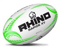 Rhino rugbybal Rhino Rapide XV rubber/katoen wit/groen