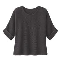 Gebreide trui van linnen, leisteen 36/38