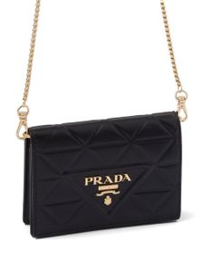 Prada porte-cartes à plaque logo - Noir