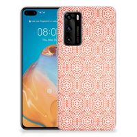 Huawei P40 TPU bumper Pattern Orange - thumbnail