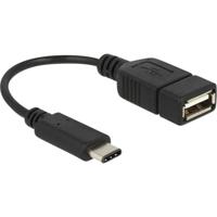 Delock USB-kabel USB 2.0 USB-C stekker, USB-A bus 0.15 m Zwart 65579 - thumbnail