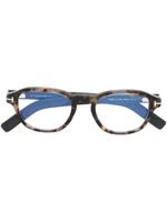 TOM FORD Eyewear lunette de vue à monture ronde - Marron