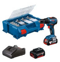 Bosch Blauw GSR 18V-55 | 18V | Li-Ion | accu schroefboormachine | set | incl. accessoire | 2x 4,0Ah | L-Case | 55Nm | koolborstelloos - 06019H5209