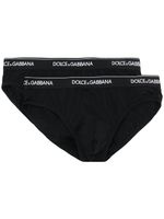 Dolce & Gabbana lot de deux slips à logo - Noir