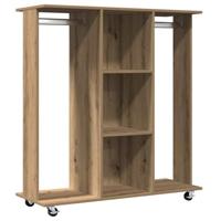 vidaXL Kledingkast met Wielen Artisan Eiken 102x38x110 cm Bewerkt Hout