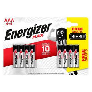 Energizer Max LR03/AAA Alkaline batterijen - 8 stuks.