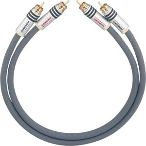 Oehlbach NF 14 MASTER Cinch Audio Aansluitkabel [2x Cinch-stekker - 2x Cinch-stekker] 1.00 m Antraciet Vergulde steekcontacten