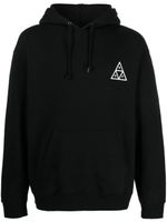 Huf logo-print drawstring hoodie - Noir