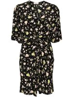 Zadig&Voltaire robe courte Rozom à fleurs - Noir