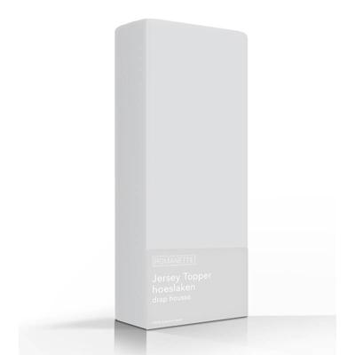 Romanette Jersey Topper - Stretch - Zilver 80/100 x 200/220 80/100 x 200/220