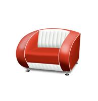 Bel Air Sofa SF-01CB Rood
