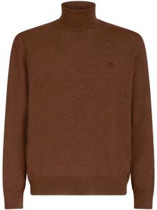 ETRO pull en laine vierge à col roulé - Marron