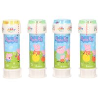 6x Peppa Pig bellenblaas flesjes met bal spelletje in dop 60 ml voor kinderen - thumbnail