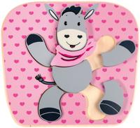 Happy People vormenpuzzel Ezel hout junior 7 stukjes