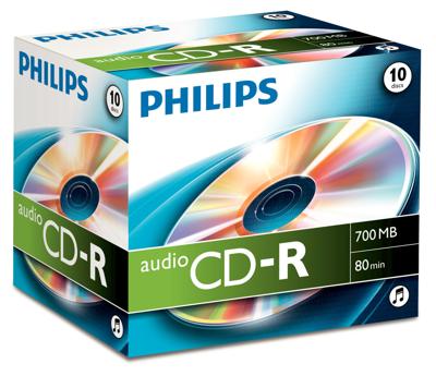 Philips Cd-R 700Mb Audio Jewel Case 10 Stuks Philips Cd-R 700Mb Audio Jewel Case 10 Stuks