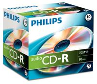 Philips Cd-R 700Mb Audio Jewel Case 10 Stuks