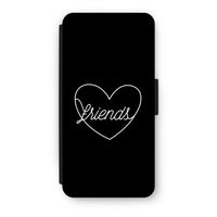 Friends heart black: iPhone 8 Flip Hoesje - thumbnail