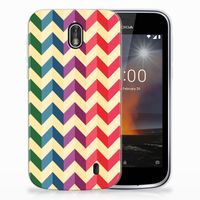 Nokia 1 TPU bumper Zigzag Multi Color - thumbnail