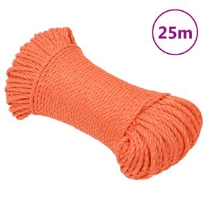 Werktouw 6 mm 25 m polypropeen oranje