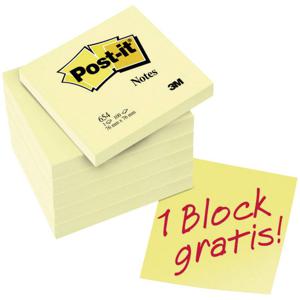 Post-it Plaknotitie 7100199885 76 mm x 76 mm Geel 600 vellen