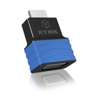 ICY BOX IB-AC516 HDMI VGA Zwart, Blauw - thumbnail