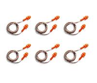 Uvex Whisper+ SNR 23 dB oordopjes met koord, herbruikbaar, 6 stuks (oranje)