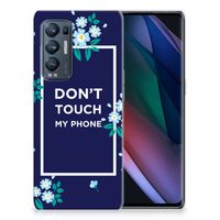 OPPO Find X3 Neo Silicone-hoesje Flowers Blue DTMP - thumbnail