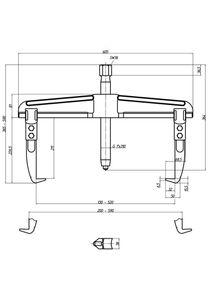 Gedore 8000900 Poelietrekker Aantal haken: 2