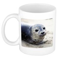 Foto mok zeehond mok / beker 300 ml - Cadeau zeehonden liefhebber - feest mokken