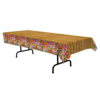 Hawaii Luau thema feest tafelkleed - met tropische bloemen - 275 x 135 cm   -