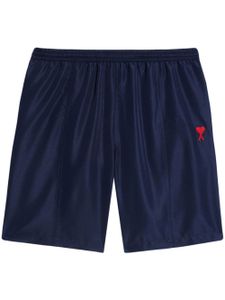 AMI Paris short de bain à logo brodé - Bleu