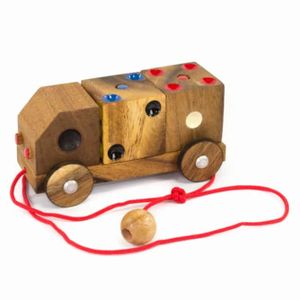 Houten Truck met twee Dobbelstenen - Tangram