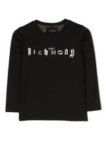 John Richmond Junior t-shirt en coton à logo imprimé - Noir