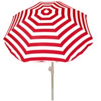 Rood gestreepte strandparasol 180 cm