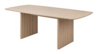 Bendt Eettafel Olivier Eikenfineer whitewash, 220 x 105cm - Wit - Ovaal