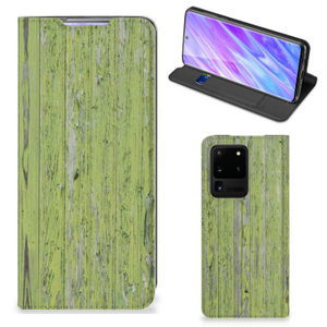 Samsung Galaxy S20 Ultra Book Wallet Case Green Wood