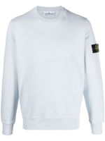 Stone Island sweat en coton à patch Compass - Bleu