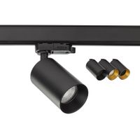 BS0053 LED 3-fase railspot Koker GU10 Zwart - thumbnail