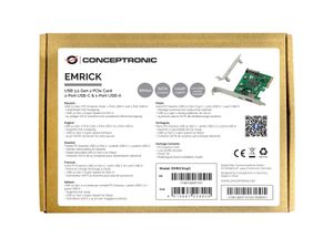 Conceptronic EMRICK09G interfacekaart/-adapter Intern USB 3.2 Gen 2 (3.1 Gen 2)