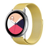 Bandje geschikt voor Samsung Galaxy Watch 40/41/42/44/45/46MM - Geschikt voor Samsung Galaxy Watch 1/2/3/4/5/6/Classic Watch 4/Watch 5 Pro/Watch 6 Classic/Watch Active/Watch Active 2 - Maat One Size - Horlogebandje - Milanees - Goud