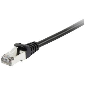 Equip 605590 RJ45 Netwerkkabel, patchkabel CAT 6 S/FTP 1.00 m Zwart Vergulde steekcontacten 1 stuk(s)