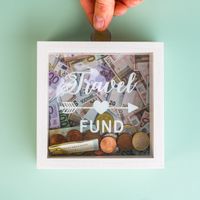 Houten Spaarpot - Travel Fund - thumbnail